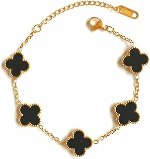 SALVE Clover Anti Tarnish Bracelet for Women Stylish | Stainless Steel Bracelet for Woman | Fashion Jewellery for Women Ae Price In India