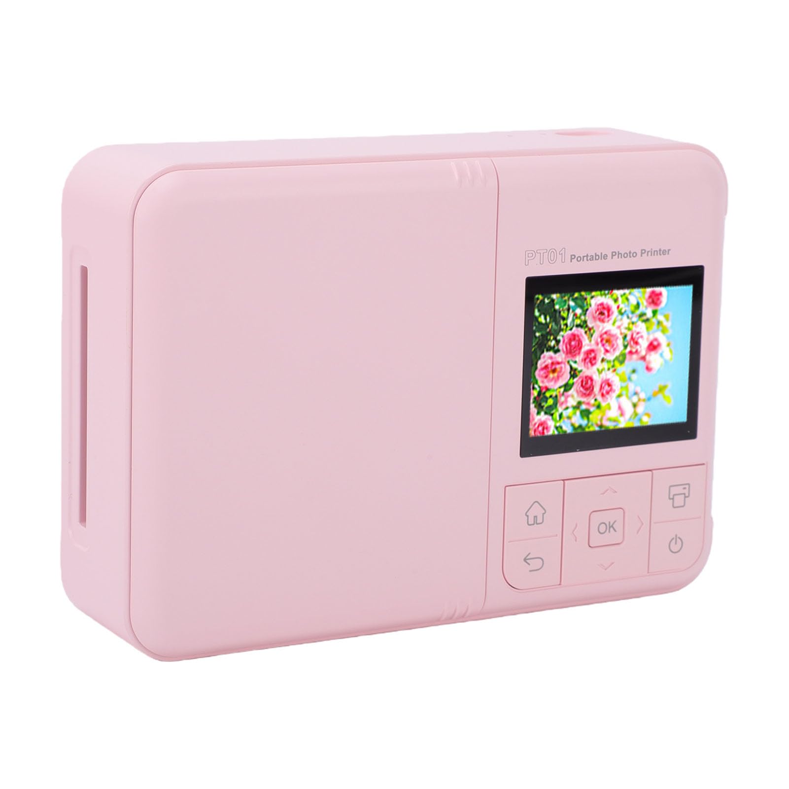 Stampante Fotografica 2x3, 600 DPI, WiFi Bluetooth, Portatile Rosa | Tecnologia a getto d'inchiostro, editing tramite app, compatibile con iOS e Android, custodia in ABS, include inchiostro e