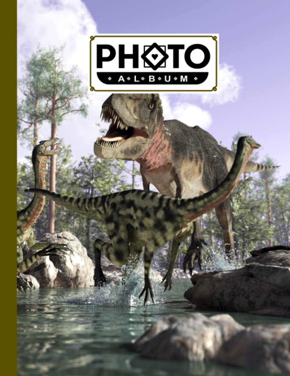 Photo Album: Tyrannosaurus Dinosaurs Album, Large Photo Albums with Writing Space Memo, Extra Large Capacity Picture Album, Family, Baby, Wedding, ... Pages, Size 8.5" x 11" by Winfried Eberhardt