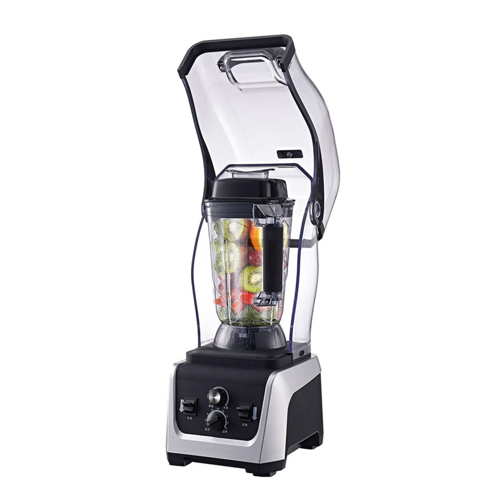 Blender Smoothie Maker with Soundproof Lid 2 5L Large Capacity 2300W 6 Blades Suitable for Smoothies Ice and