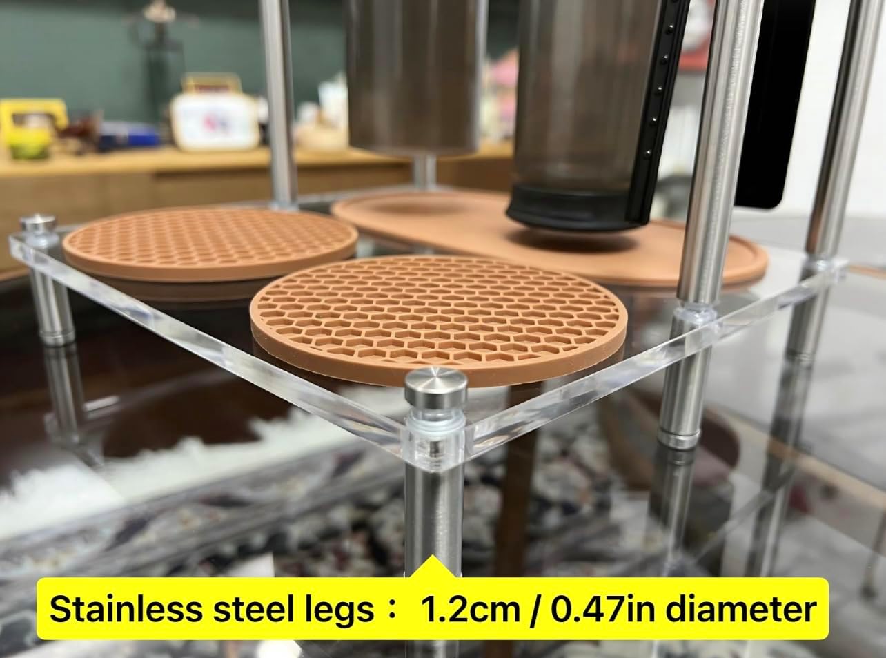 Organizer Stand for AeroPress XL, Coffee Bar Station, Storage Solution Fits XL, Includes Dripper Mats, 2 Hanging & 2 Placement Spots, Coffee Scale Space (For XL)