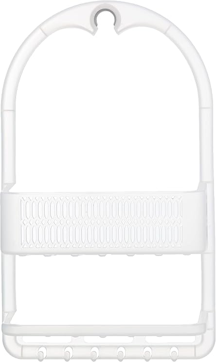 Primanova M-N48-16 Ceres Plastic Bathroom Shower Rack, Transparent