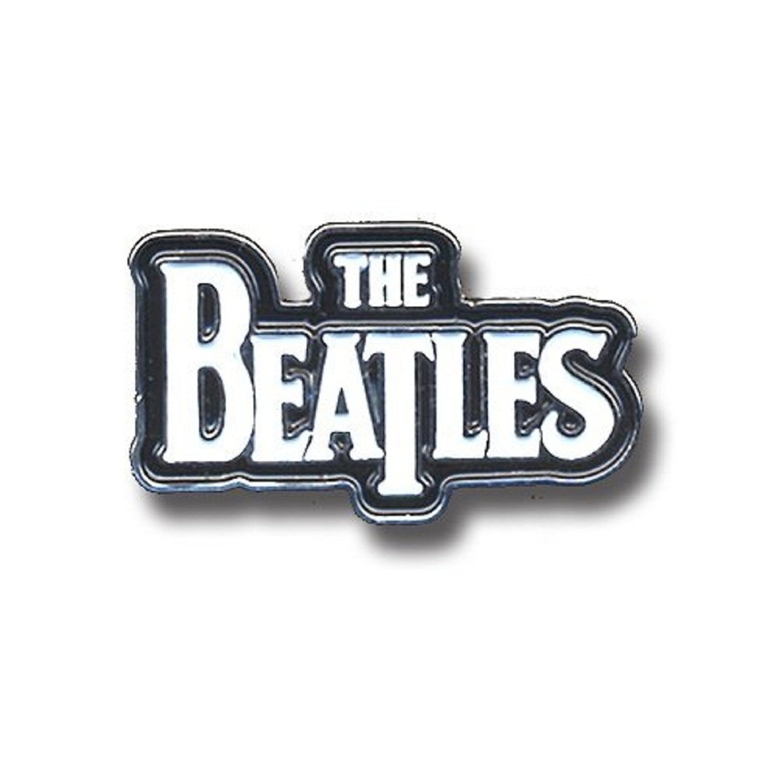 The Beatles white Drop T Logo Official Metal Pin badge One Size