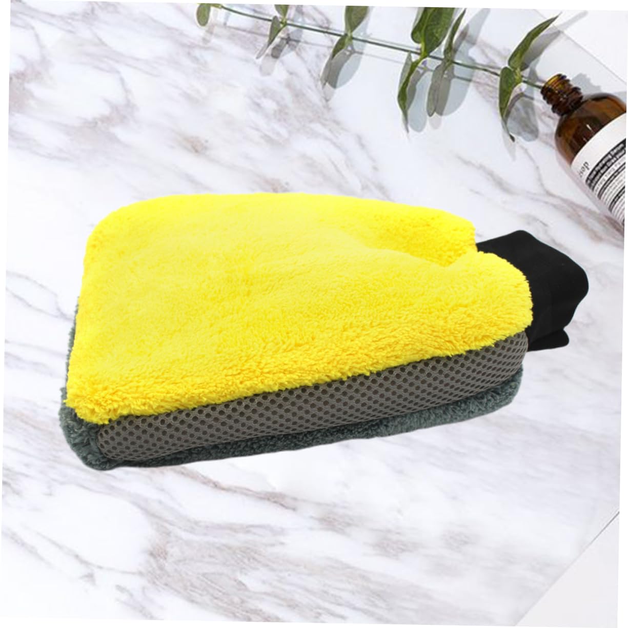 2 Guantes De Lavado De Coche para Hombre De Doble Cara con Cepillo De Limpieza Y Cepillo Antiarañazos.