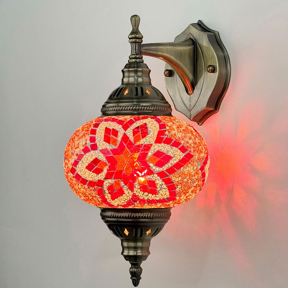 Lampa ścienna Retro Egzotyczna Ręcznie Wykonana Mozaika Specjalna Restauracja Hotel Pensjonat Korytarz Lampa ścienna