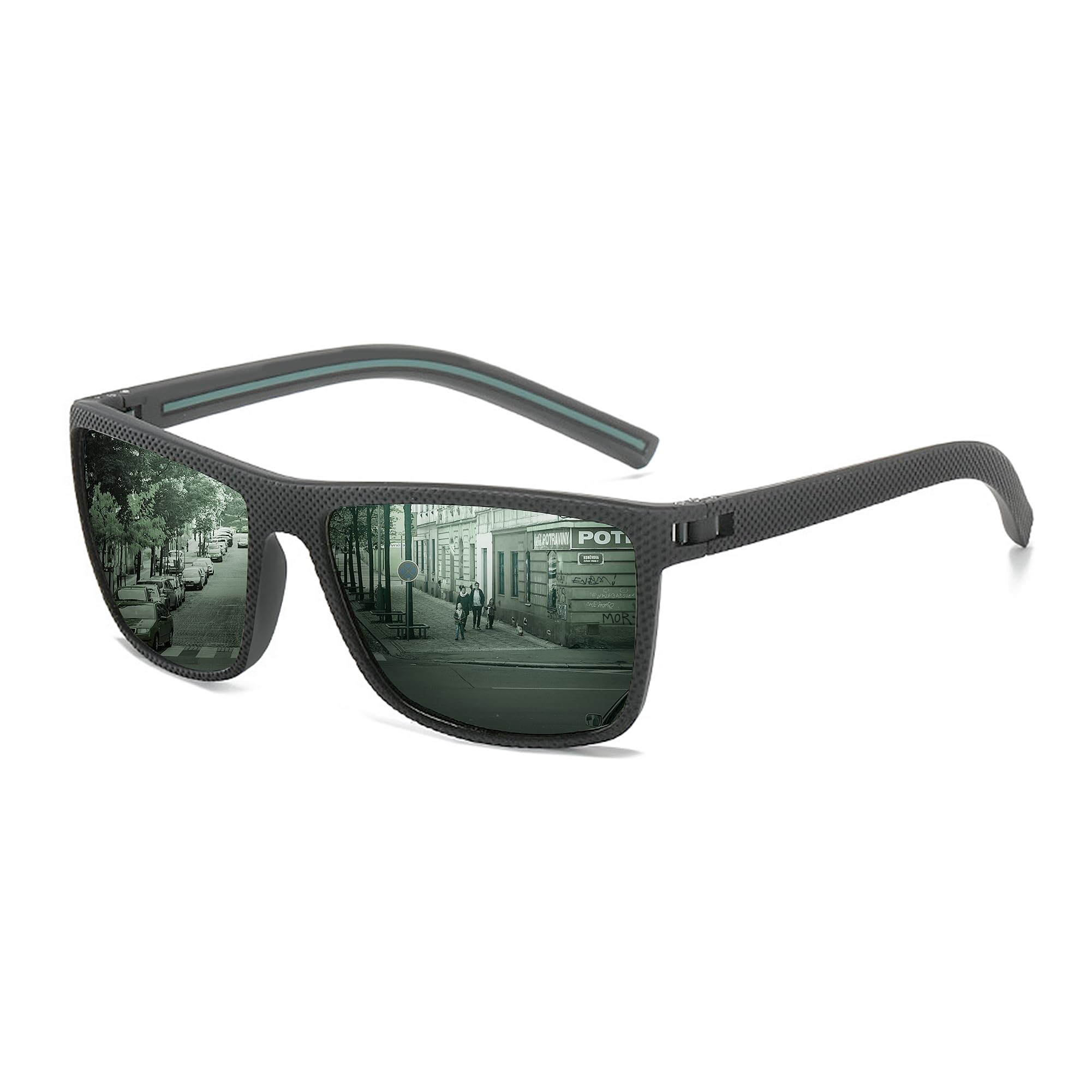 YUKANNA Polarized Men's Sunglasses Lightweight TR90 Frame Outdoor Sports Fashion Sun Glasses with UV400 Protection