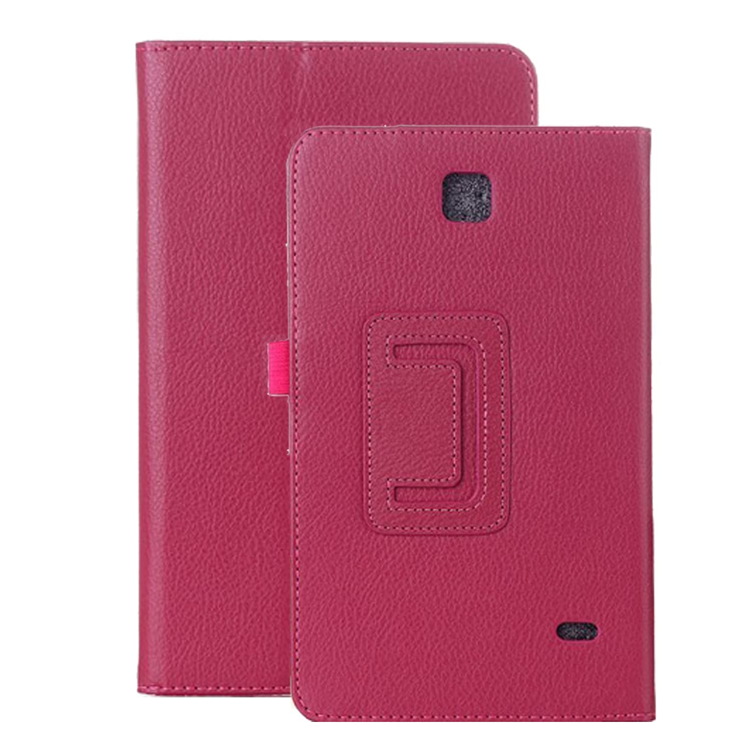Case for Galaxy Tab A 10.5 Inch (2018), Slim PU Leather Smart Flip Stand Protection Cover with Auto Wake/Sleep for Samsung Galaxy Tab A 10.5 / SM-T590 SM-T595 SM-T597 - Rose Red
