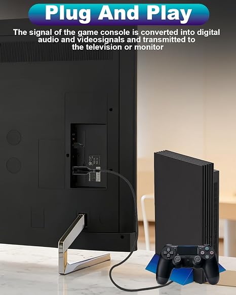 PS1/PS2 to HDMI Adapter Cable for Game Consoles Projector Monitor HDTV