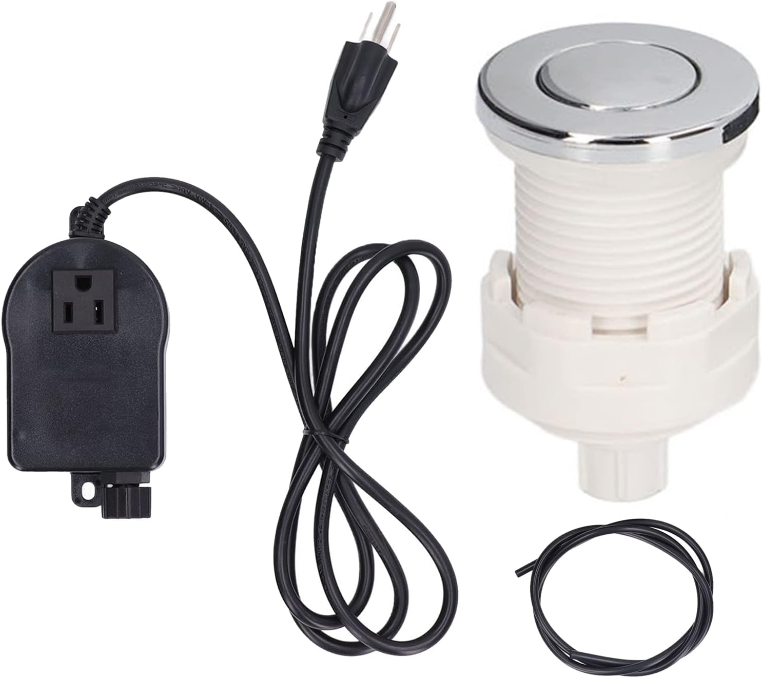 EVTSCAN Garbage Disposal Air Switch Kit, with Air Switch Button and 3.28ft Pipe, Work with Universal Garbage Disposals, for Kitchen Sink Bathtubs