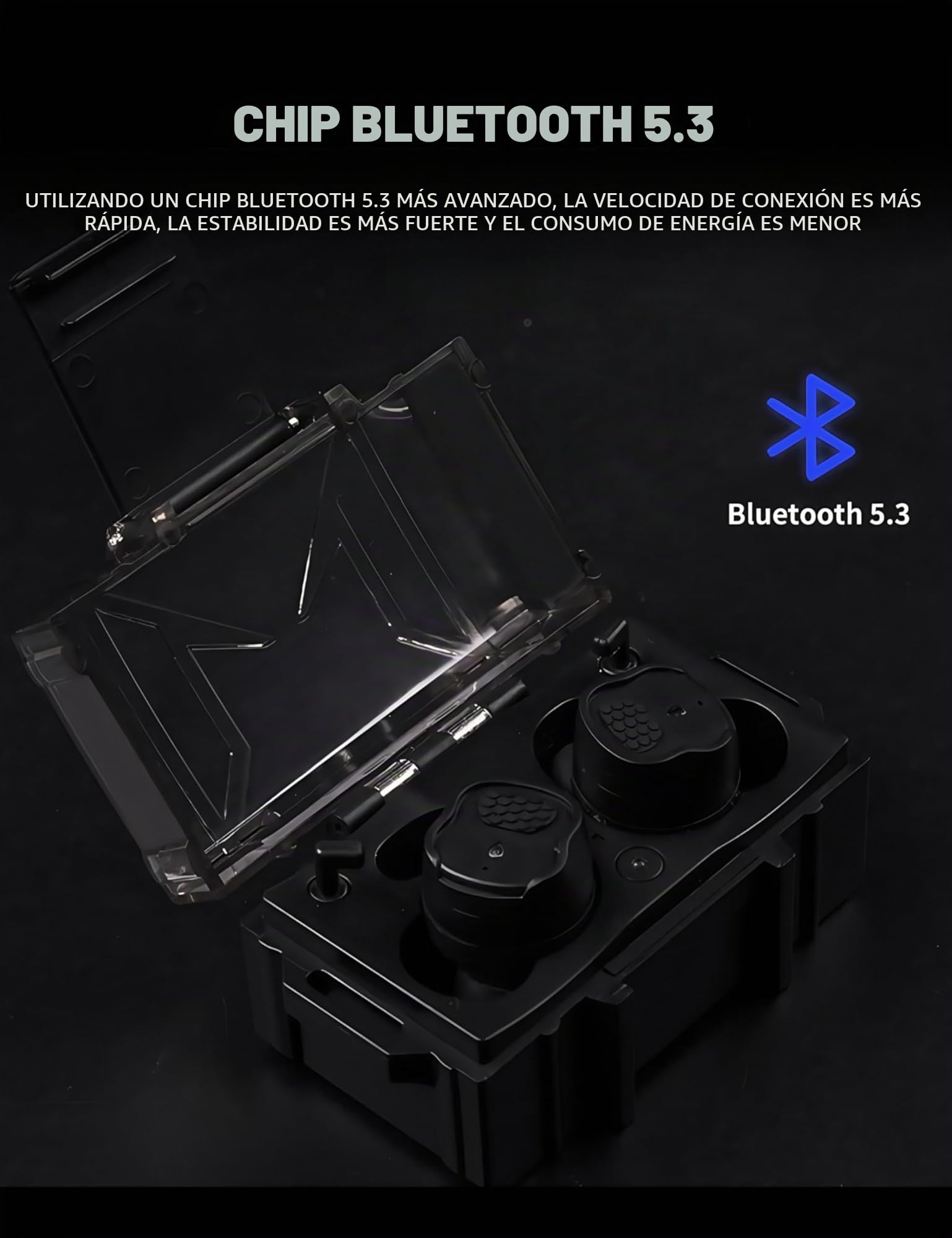 ACEXIER Auriculares tácticos Bluetooth 5.3 con cancelación de ruido, intraauriculares para caza y tiro, protección auditiva