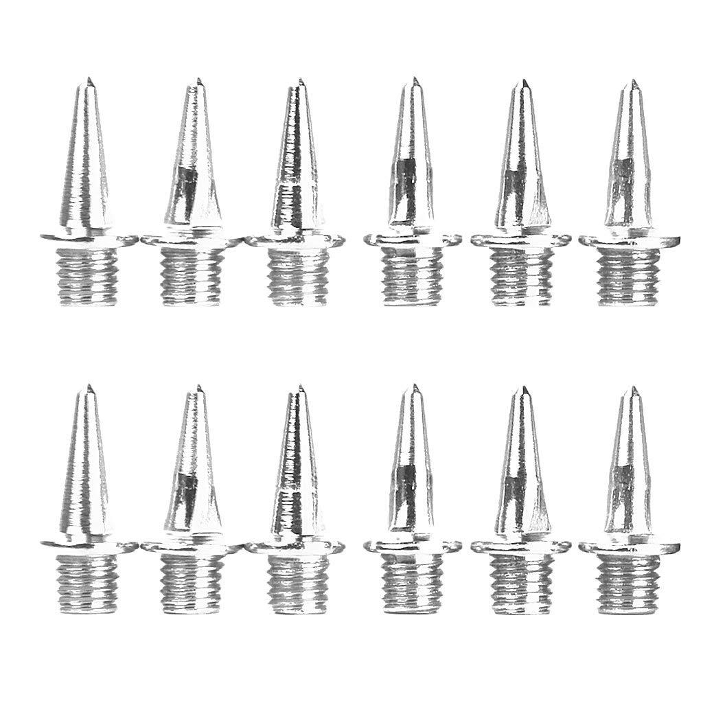 12Pcs Shoes Spikes for Sports Running Track Shoes Trainers 13mm (Silver) 12Pcs Shoes Spikes for Sports Running Track Shoes Trainers 13mm (Silver)