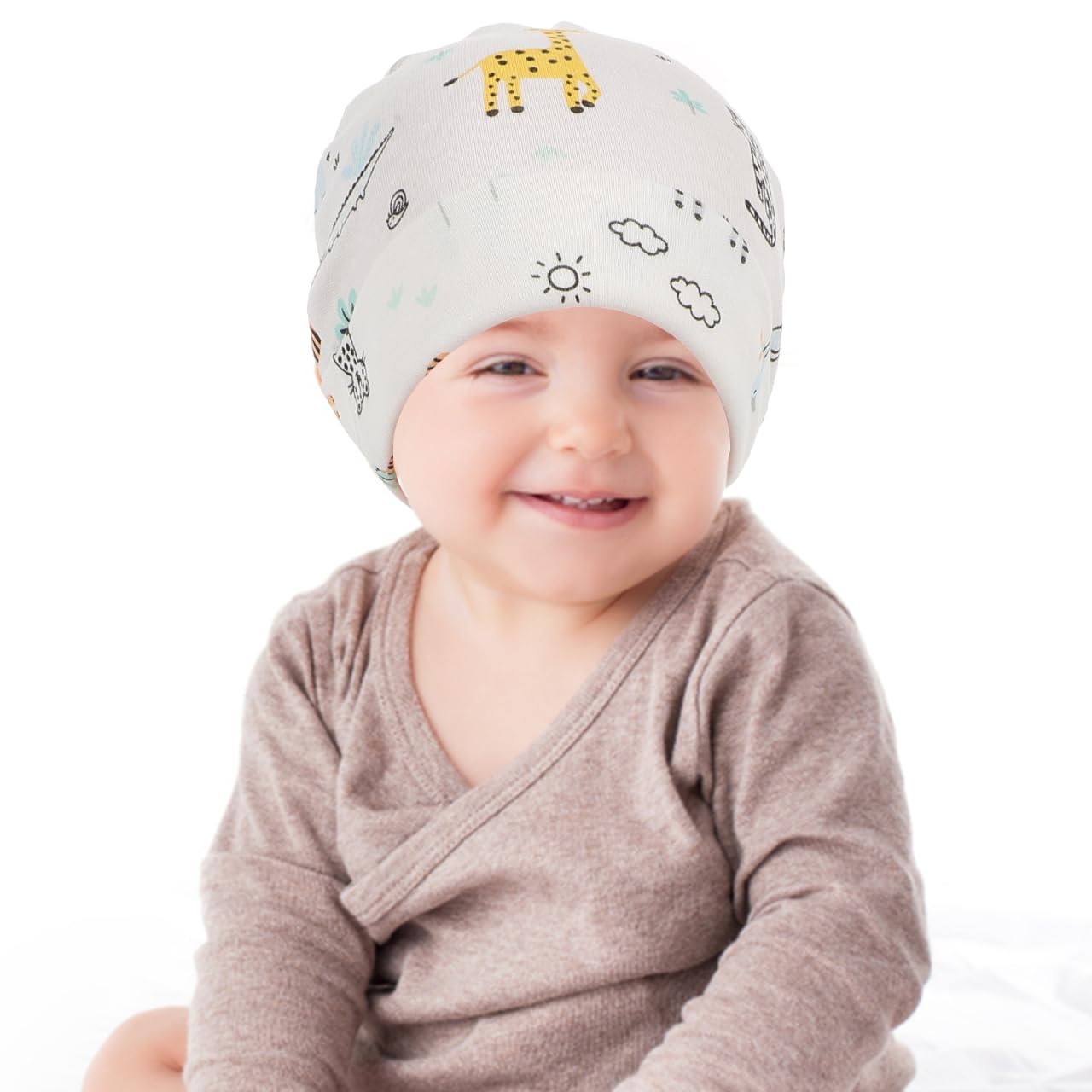 POPETPOP Ensemble Bébé 3 Pièces Anti-Griffure Et Couvre-Pieds Respirants Avec Chapeau Confortable Pour Nouveau-Né Protection Douce Et Chaleur Hivernale