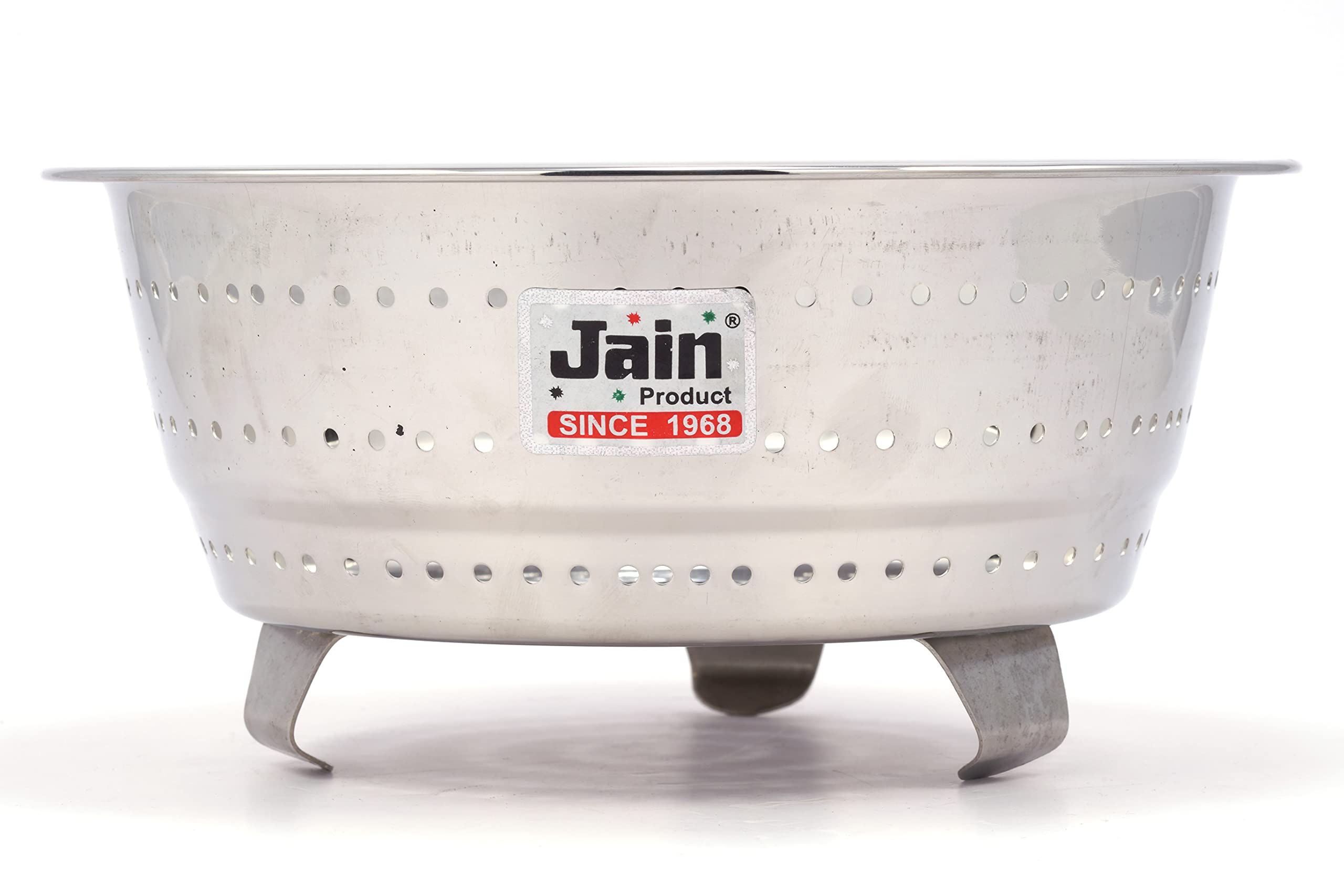 JAIN Magna Fruit & Vegetable Colander/Strainer - Silver (Dia - 10 inches) - Image 3 thumbnail