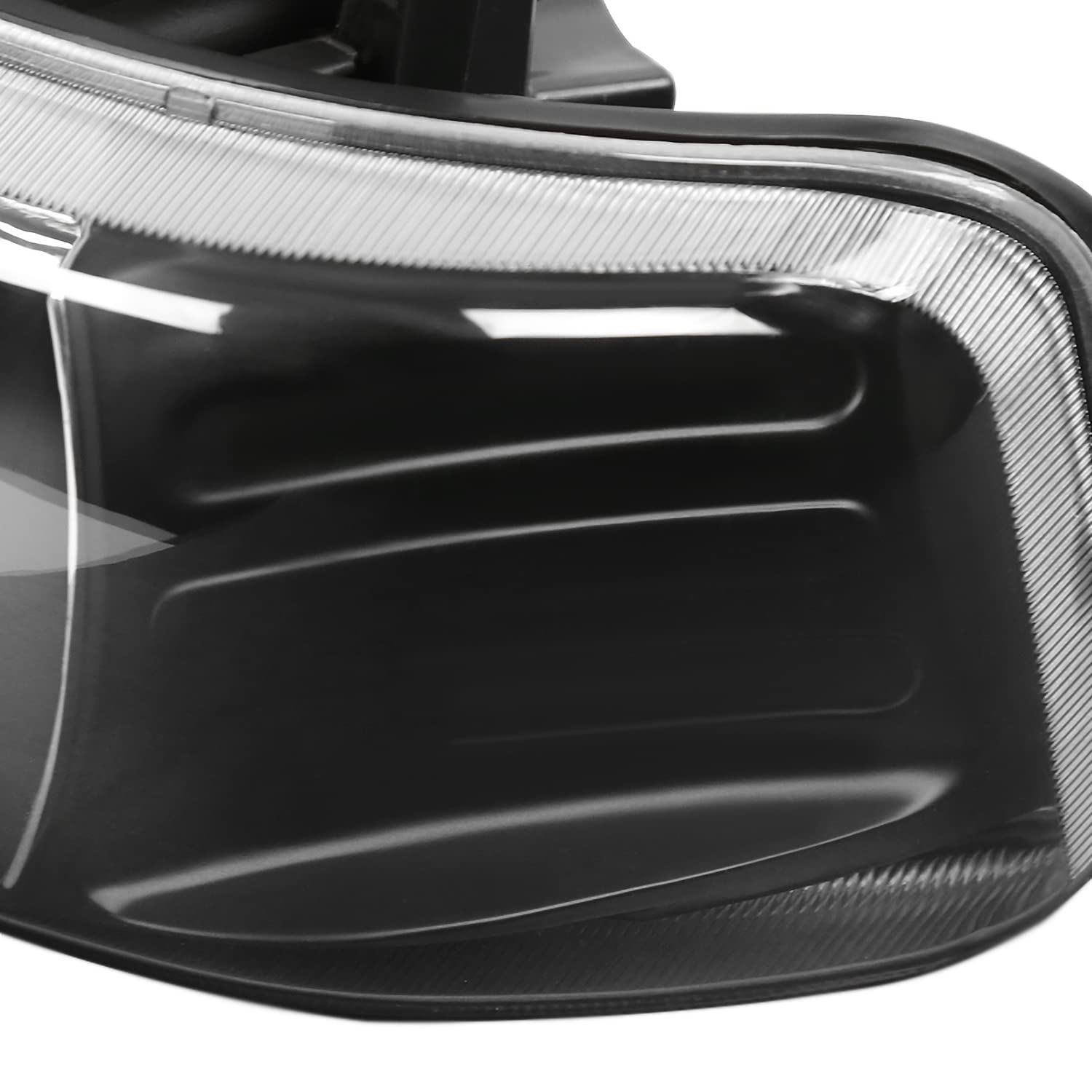 SpecD Tuning Black Housing Clear Lens Headlights + LED Bumper Lights