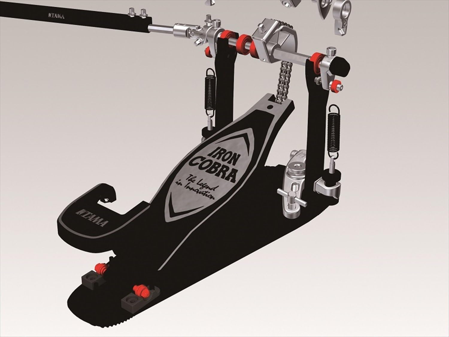 TAMA HP900PWN Iron Cobra Power Glide pedał podwójna stopka + pałeczki perkusyjne Keepdrum, 3 pary