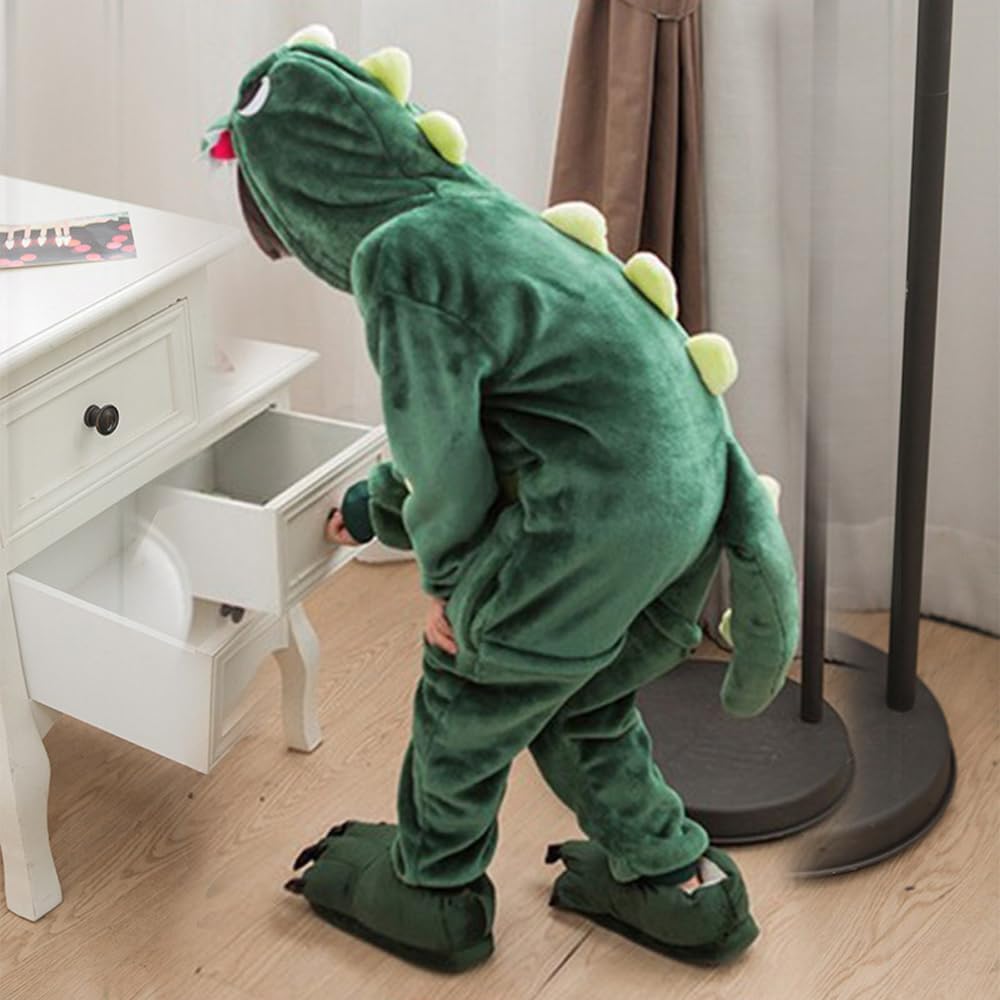 Plustrong Kids Onesie Pajamas Halloween Costumes for Boys Girls Flannel Animal Onesie Halloween Costumes for Kids - Image 6