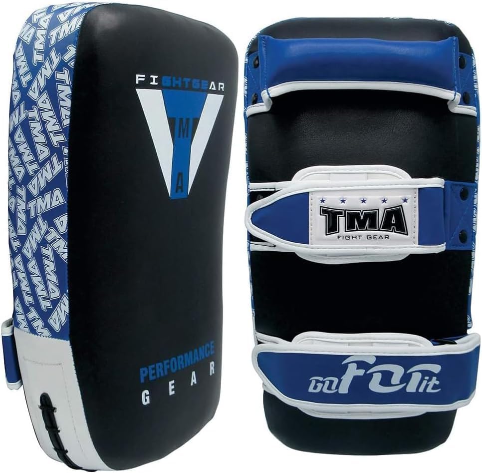 TMA Heavy Muay Thai Pad for Training, Curved Kickboxing Kicking Strike Shield, Coaching Kick Boxing, MMA, Martial Arts, Karate, Taekwondo, Punching, and Elbow Target (1 Pcs Sold AS Single)