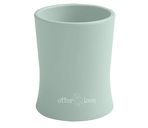 Miniatura 10 de otterlove Taza de entrenamiento de silicona para bebés y niños pequeños, aprobada por OT pediátrica, 100% silicona LFGB pura de platino, irrompible,