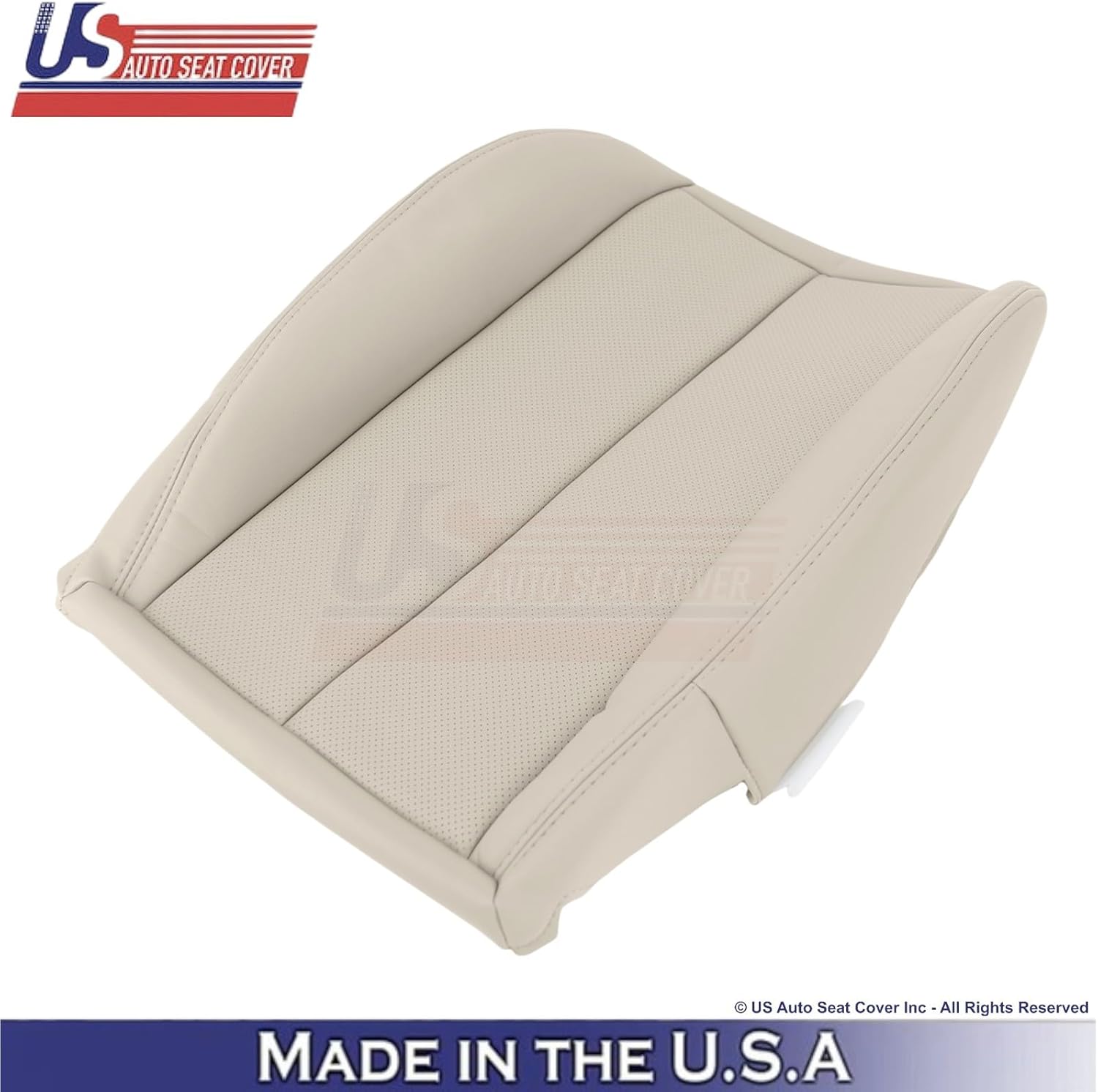 US Auto Seat Cover 2010-2014 fits Subaru Outback Genuine Leather Front Replacement Covers Warm Ivory