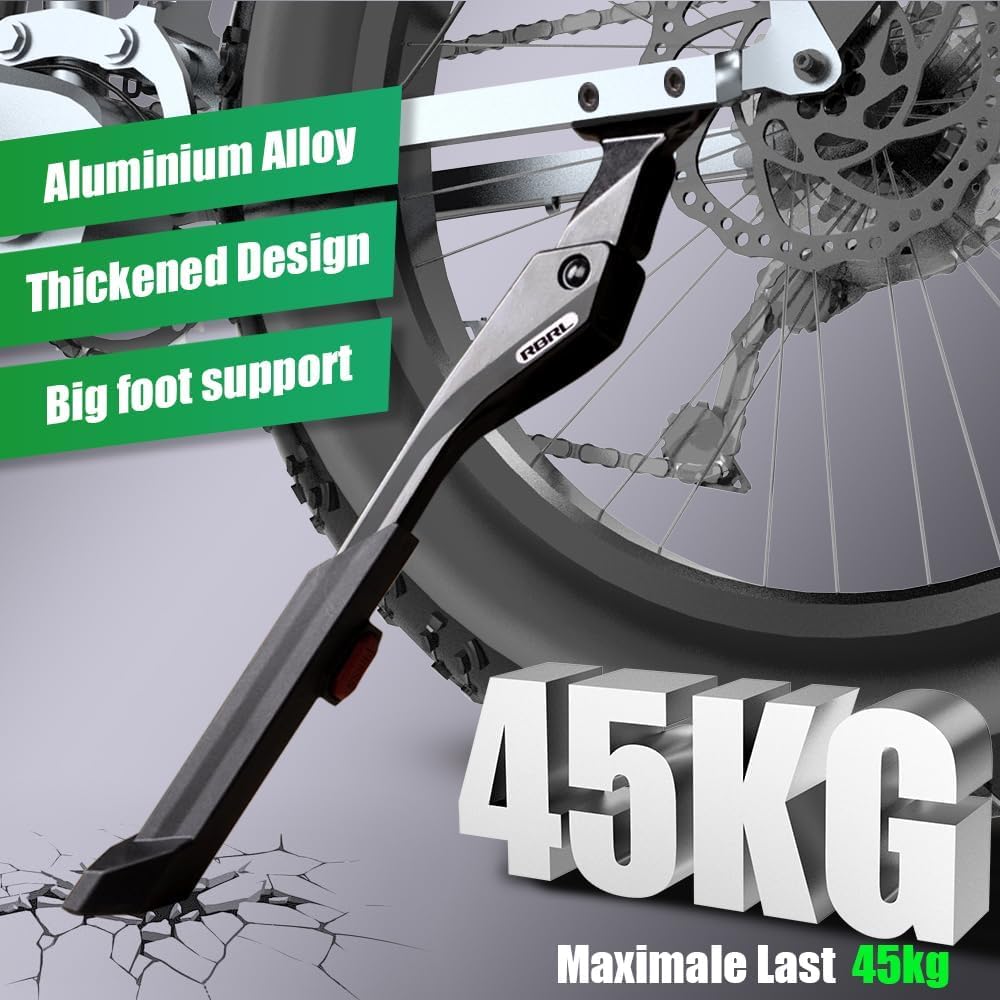 RBRL Stojak na rowery 18/40 mm, odstęp między otworami, regulowany stojak na rower ze stopu aluminium, trwały i antypoślizgowy stojak na tylne koło, pasuje do rowerów górskich 24-29", rower