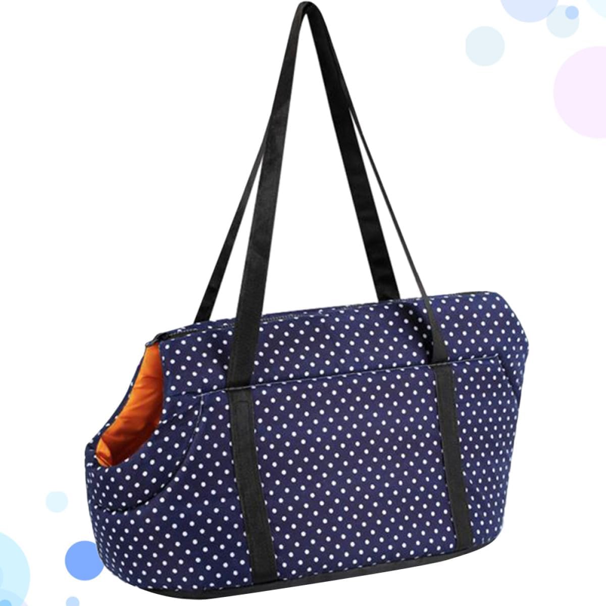 Portable Pet Shoulder Bag Backpack for Dogs Small Navy Blue, Lightweight Travel Carrier with Storage Pockets, Suitable for Outdoor Walking and Trips