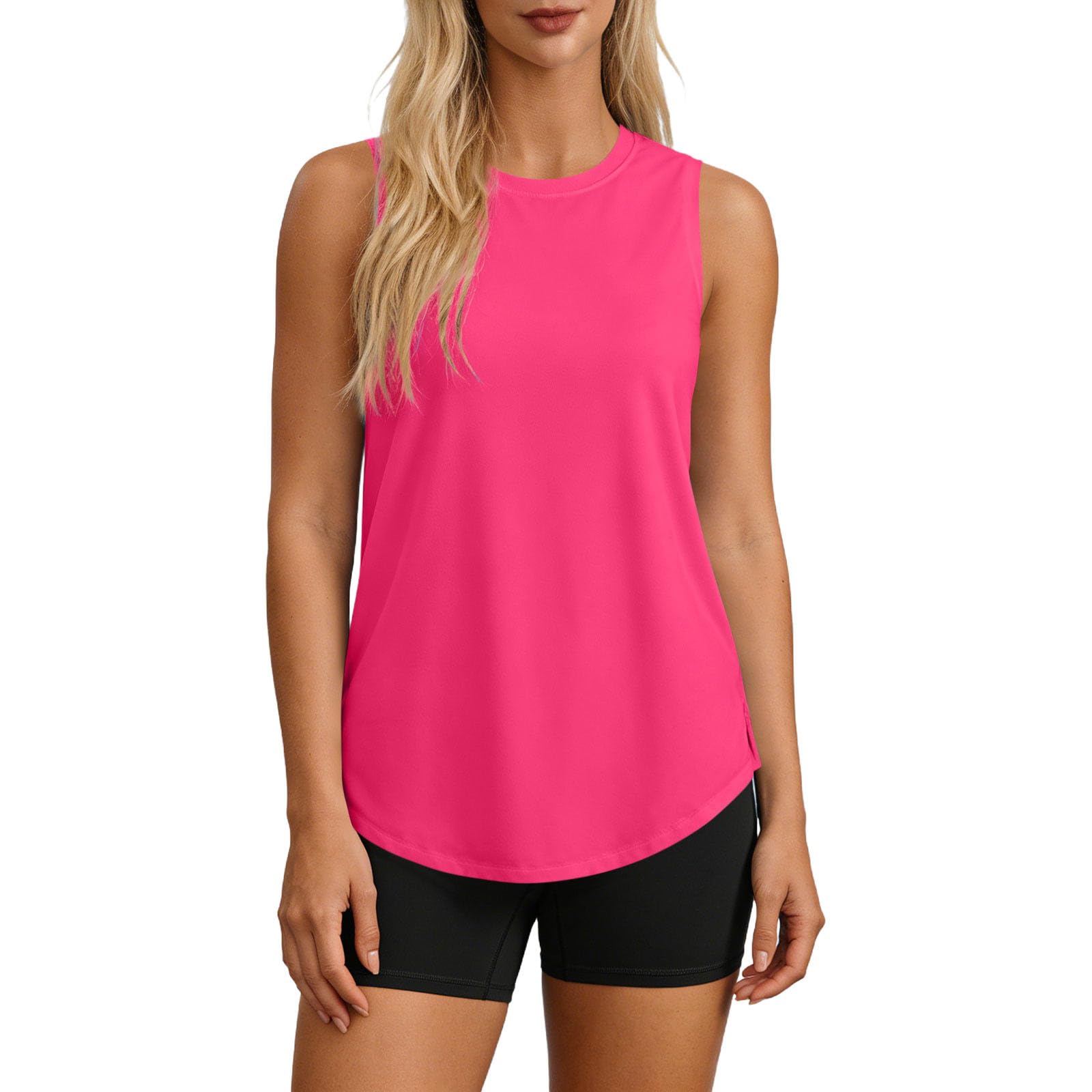 Sleeveless Workout Shirts for Women Lightweight Quick Dry Tank Tops Breathable Athletic T Shirt Basic Tee for Running