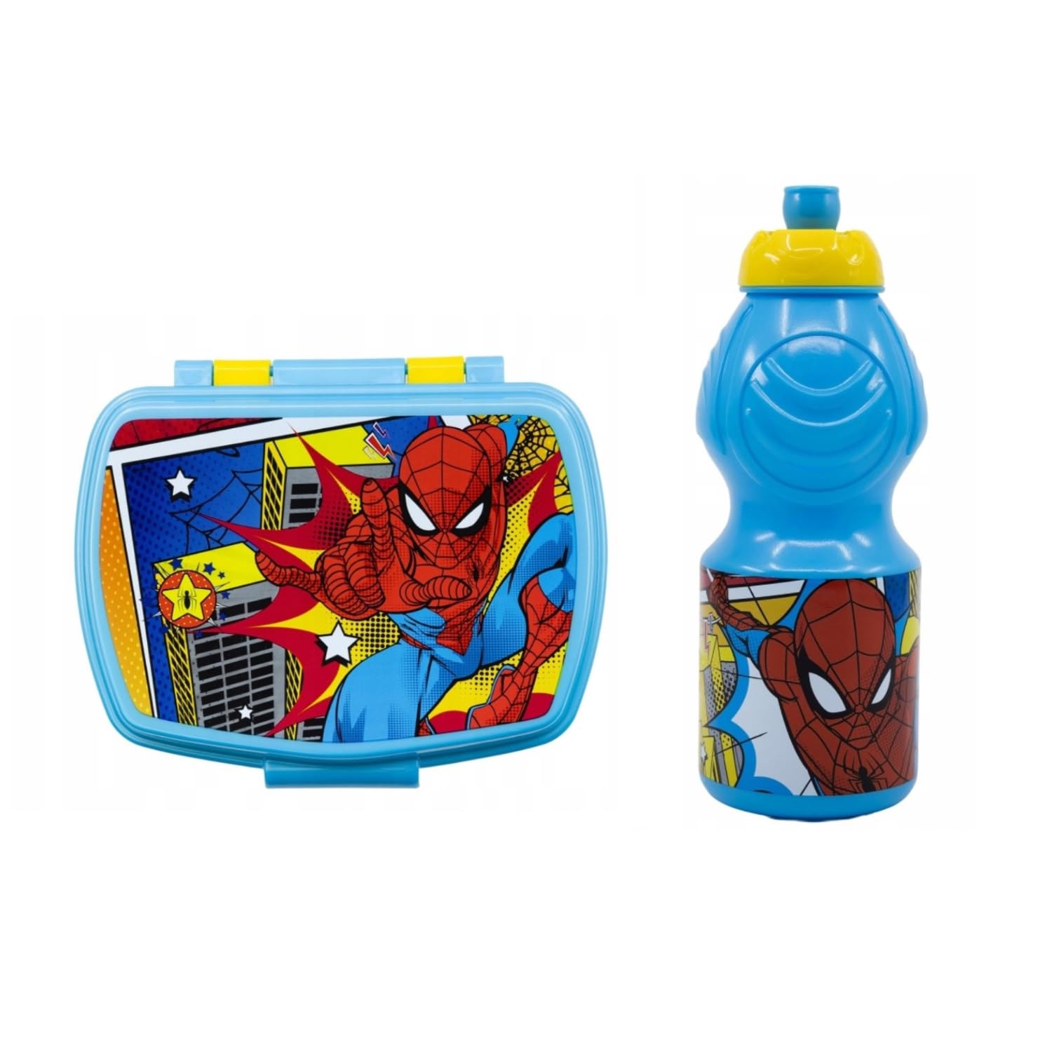 Goldkids - Schulranzen für Jungen und Mädchen, 8er-Set - Schul-Rucksack für Kinder mit Federmäppchen - Schuhbeutel Malunterlage Sammelmappe und Hausaufgabenheft - Spiderman Motiv - 1-3 Klasse