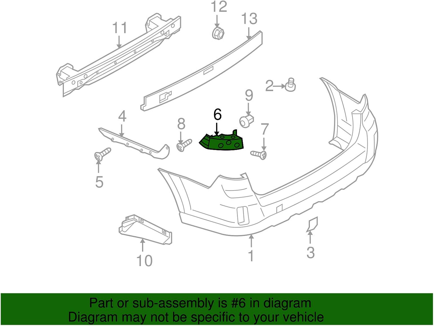 Genuine Subaru 57707AJ42B Bracket (Rear Bumper, Right), 1 Pack