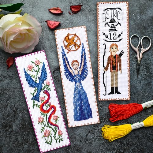 Counted Cross Stitch Kit 'The Hunger Games: District 12' - DIY Hand Embroidery Bookmark with Design Pattern (District 12) by Personalized.Design - Used condition - US$14.27