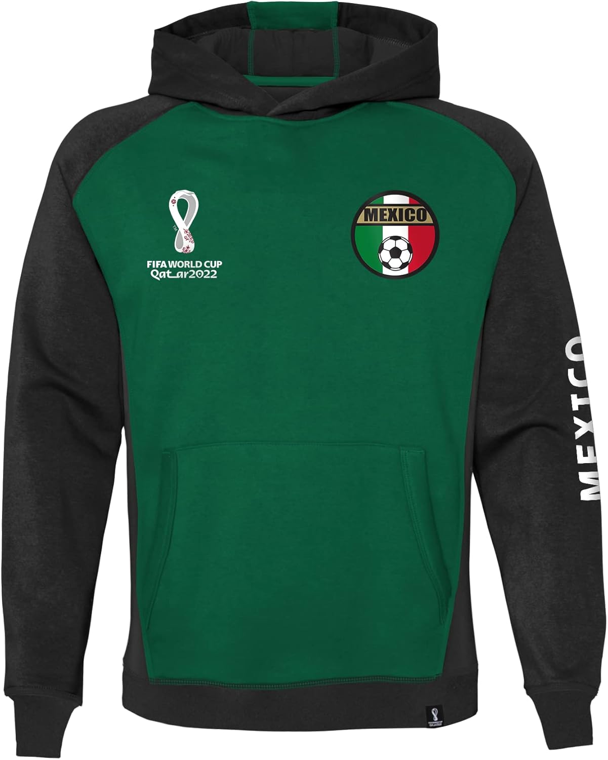 Outerstuff Unisex Kids' FIFA World Cup Contrast Raglan Tech Fleece Hoodie