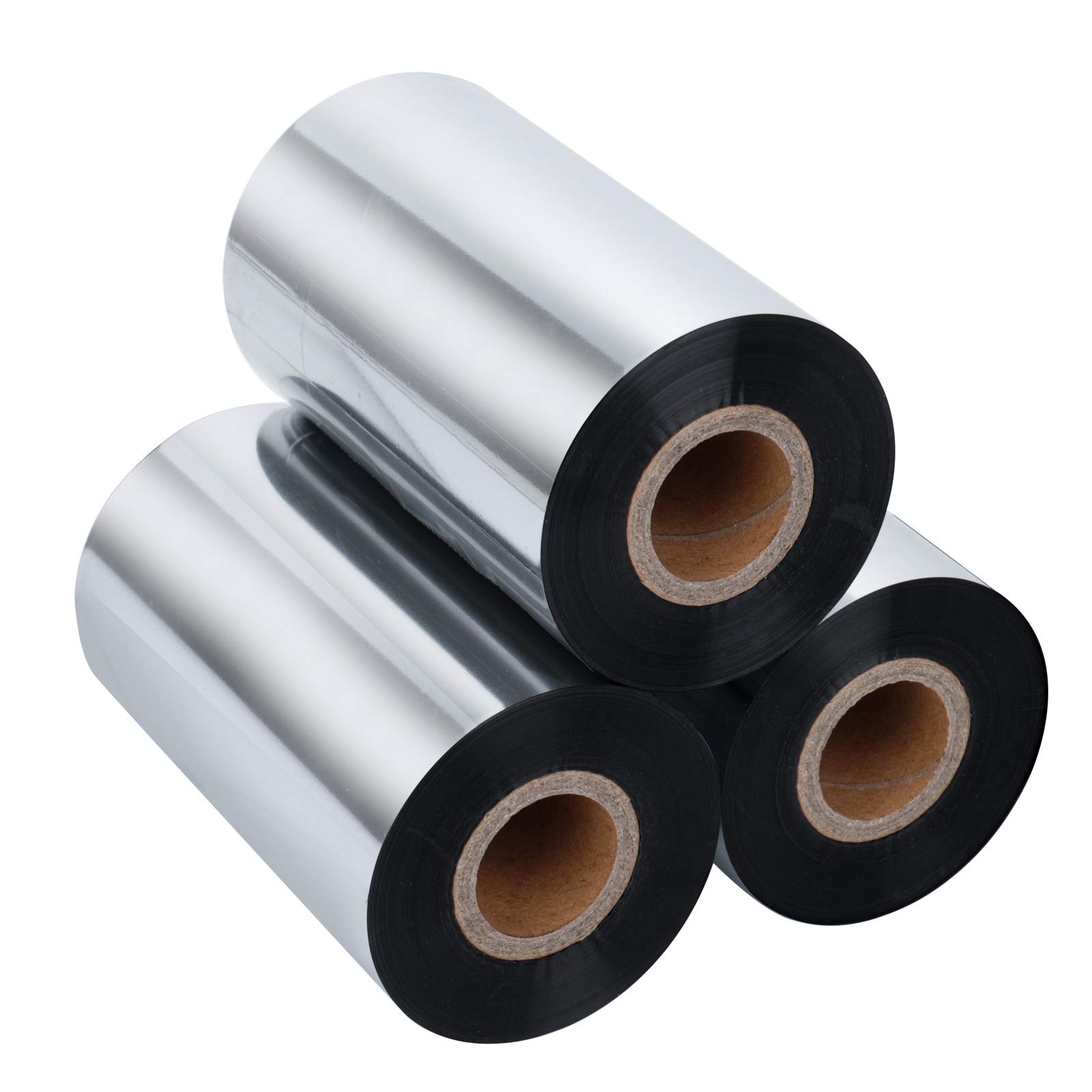 Cinta de transferencia térmica de 110 mm x 300m, 1 rollo. Cera de 1/2 pulgada Core Barcode Ribbon Ink Out para etiqueta, etiqueta de impresión de código de barras para Zebra TEC, GC420t GK420t TLP2442