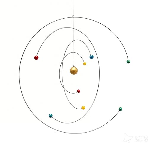 Solar System Hanging Mobile - Kinetic Art Decor with 8