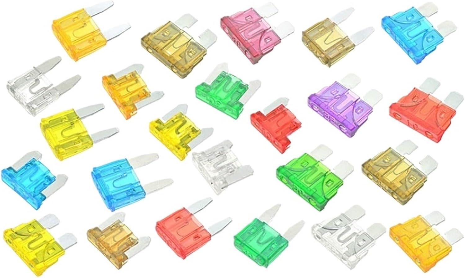 1pcs /Small/Medium Car Fuses 3A 5A 7.5A 10A 15A 20A 25A 30A 35A 40A Amp Auto Blade Type Fuse Set Truck Auto Fuse Set(Small Fuse 15A)