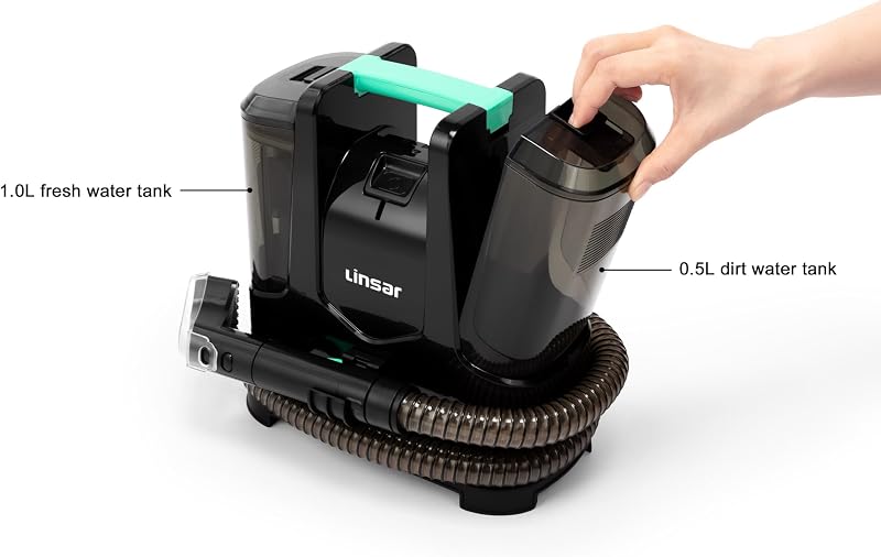 Linsar Kárpittisztító Gép Szívó Permetezős Kanapé Autó Lépcső Szőnyeg Tisztítás 400W