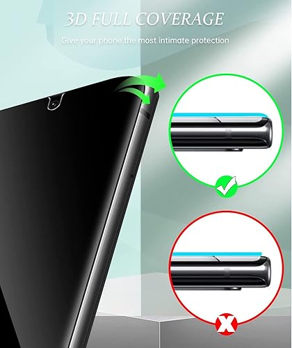 Miniatura 5 de Paquete de 2 + 2 protectores de pantalla de vidrio templado curvado 3D para Galaxy S23 Ultra (2 paquetes) + protector de lente de cámara (2