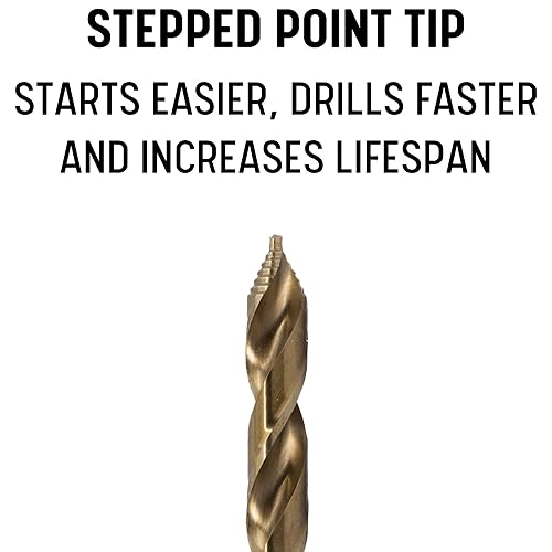 Vista 12 de Drill America Broca de punta escalonada cobalto de 5/16", serie GSC
