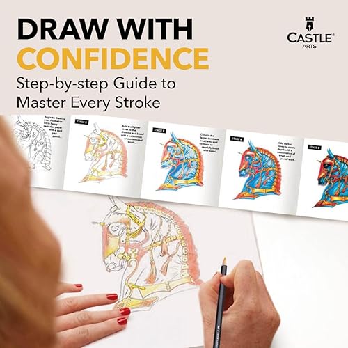 Miniatura 6 de Castle Art Supplies 72 Watercolour Colouring Pencils Set in Zip-Up Case for Adults Artists | Quality Cores with Vivid Colours to Create Beautiful