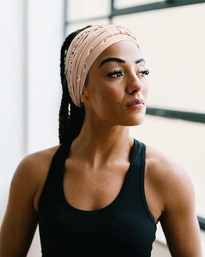 Miniatura 3 de DRESHOW 8 diademas para mujer, banda ancha africana para el cabello, turbante, bandas para la cabeza para mujeres, envoltura extra para el cabello,