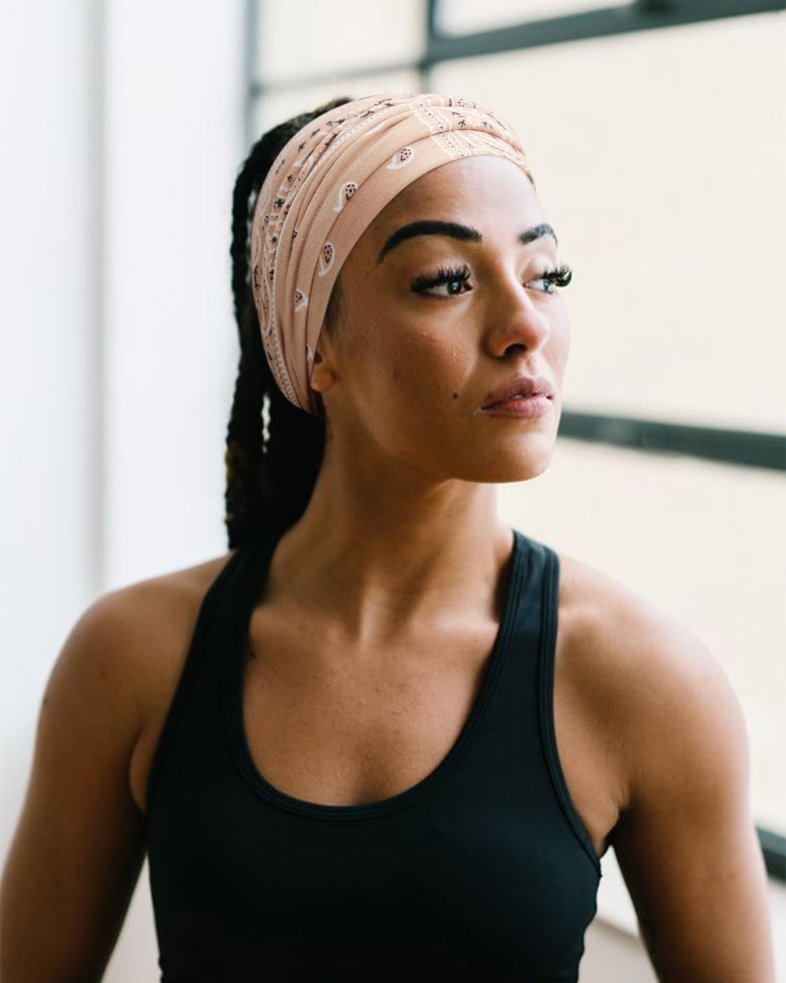 DRESHOW 8 Pack Turban Headbands for Women Wide Vintage Head Wraps Knotted Cute Hair Bands Accessories, 8 Pack Wide Setb-03 - Image 3