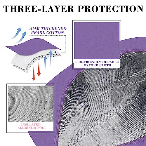 Kubya Lunch Bag Lunch Box For Women Men Reusable Insulated Lunch Box For Adult Lunch Tote Bag Lunch Container For Office Work Picnic Beach Or Travel（Purple） #TOP4