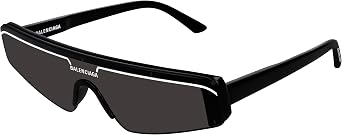 Balenciaga Gray Shield Unisex Sunglasses BB0003S 001 99