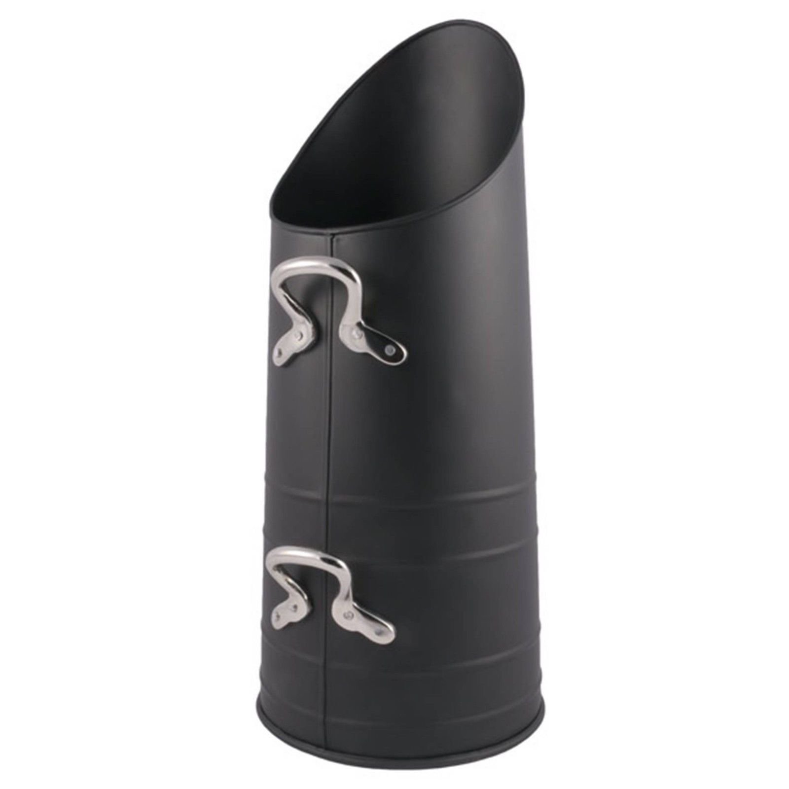 Middle-England 54cm Heavy Duty Coal Scuttle Hod Black Finish Nickel Handles Fireplace Accessory