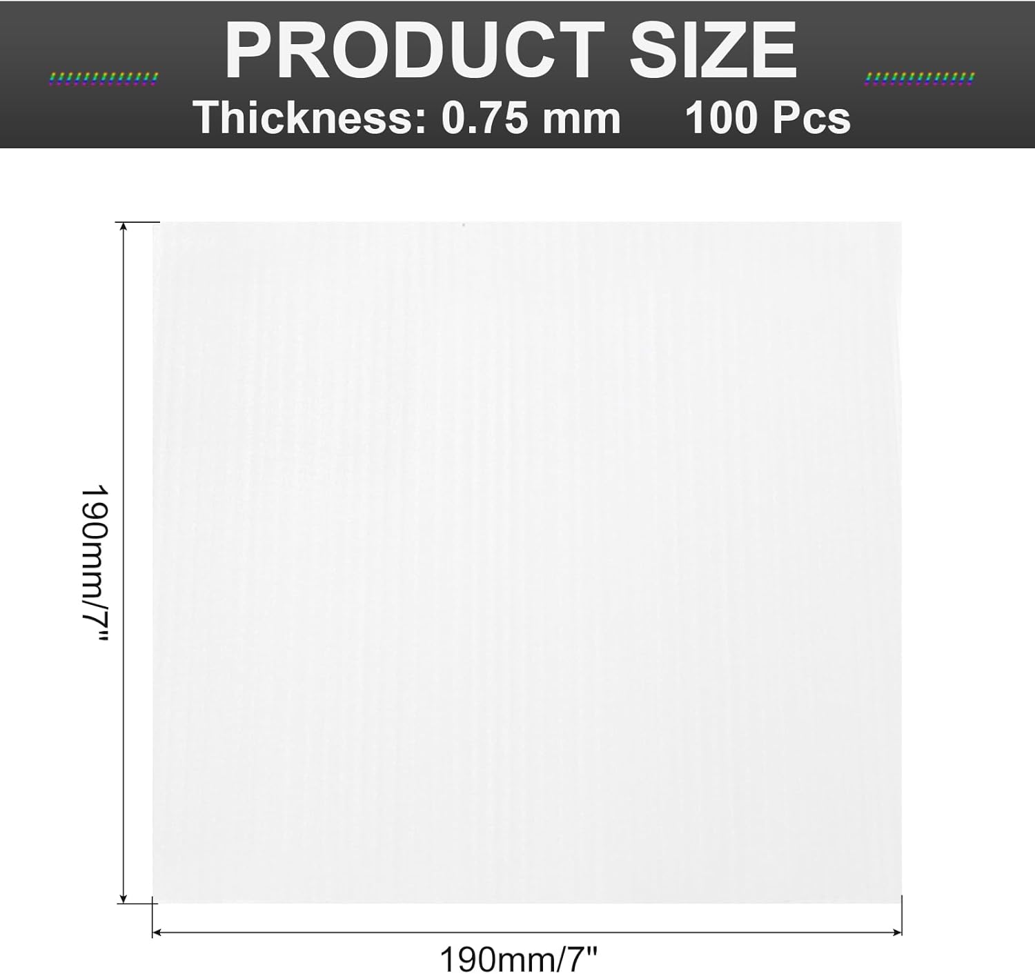 MECCANIXITY Foam Packing Pouches, 100 Pack 7 Inch x 7 Inch Wrap Bubble Pouches Cushion Foam Packing Supplies Packing sleeves White for Dishes Furniture Glasses Cups Moving Storage