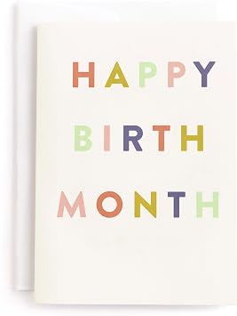 Minted | Greeting Card - Single with Envelope | BIRTHDAY | Birth Month | Independent Artist-Designed with Quality Materials