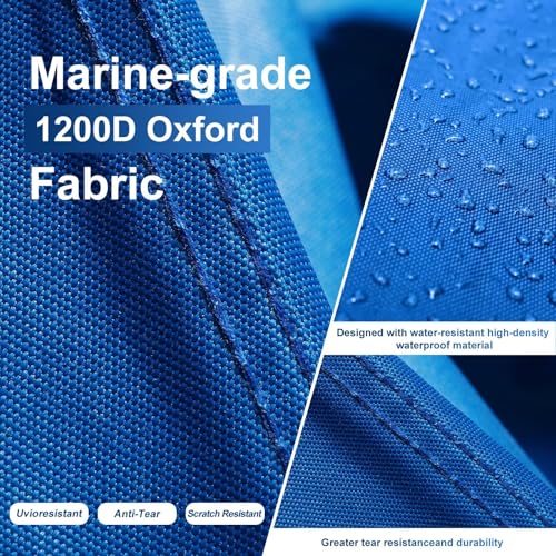 Image of Kayme 1200D Heavy Duty Waterproof Boat Cover for 17-19ft Boats