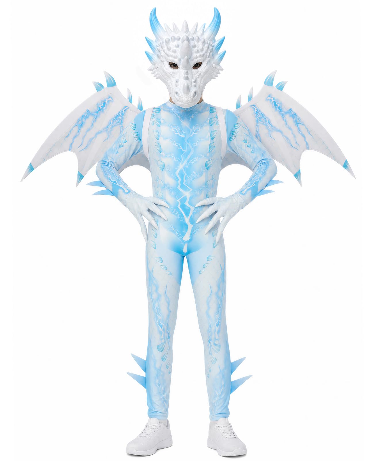 Dragon Costume Kids with Lightning Wings Mask Boys for Halloween