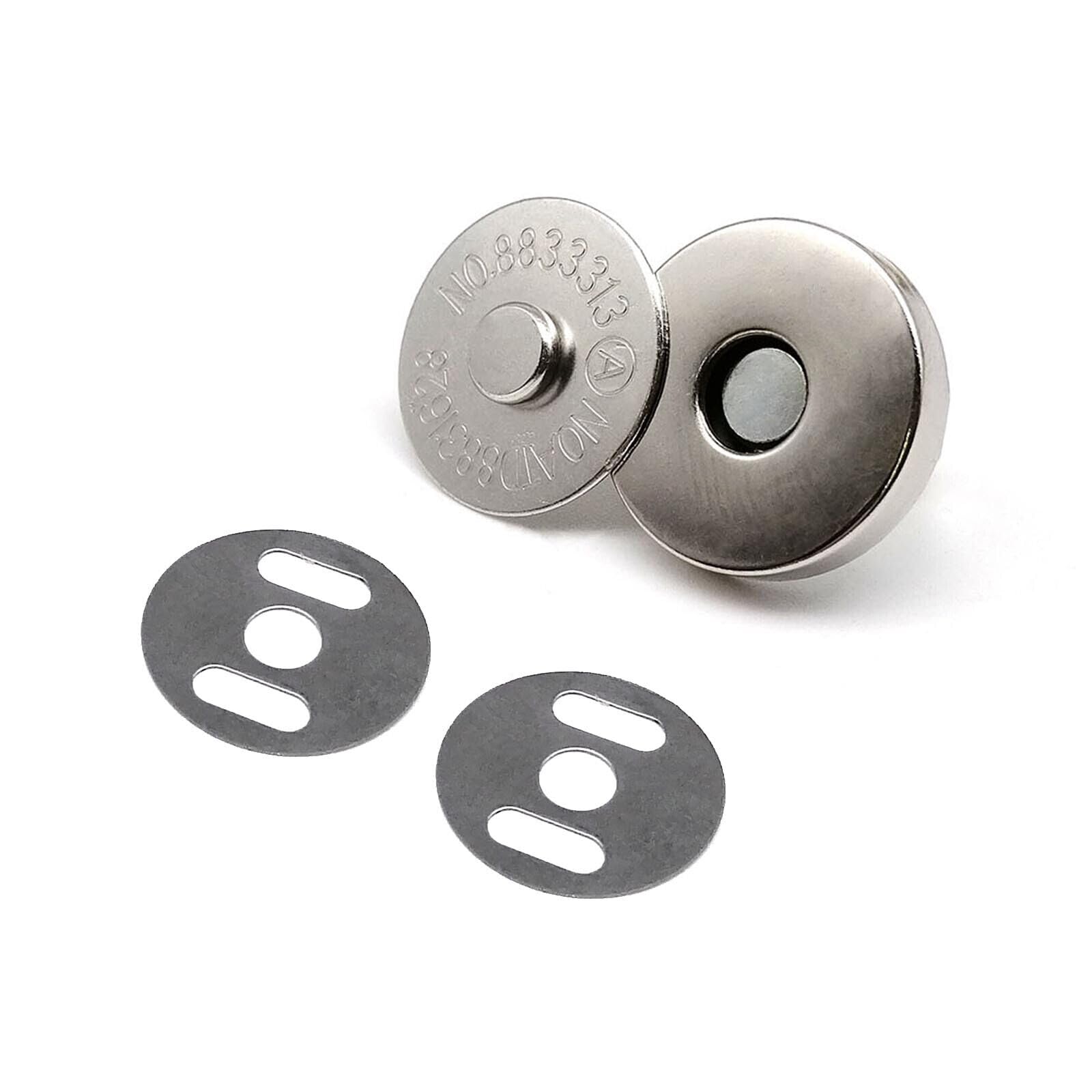20 Magnetic Bag Clasp Fasteners 18mm Replacement Handbags Press Stud Closure (Silver (C267))