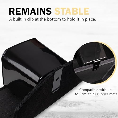 Miniatura 3 de HAUSSIMPLE Basurero para automóvil  Bote de basura a prueba de derrames para automóvil de 1.4 galones, buen plástico con clip de estabilidad para