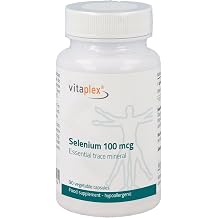 Selenium Capsules High Dose 100 mcg 90 Tablets - Natural and Bioavailable Selenium Antioxidants - Sodium Selenite Complex Capsules - GMO Free Hypoallergenic Vegan