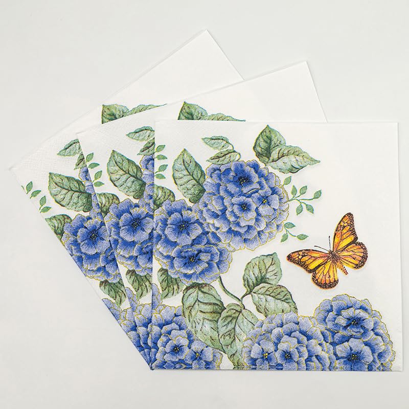 Tovaglioli di Carta Viola Fiore Verde Tovaglioli Decorati Per Decoupage Bar Compleanno Carta Igienica Tovagliolo Decorazione Da Tavola Usa e getta Per Matrimoni Feste 30 Packs(33x33cm)